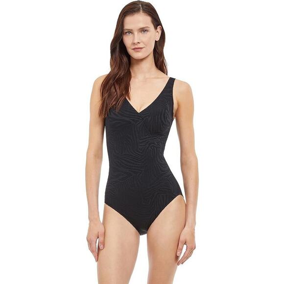 Gottex Size 10 Womens Brown Wireless Lined One Piece Swimsuit 4F - Picture 1 of 12